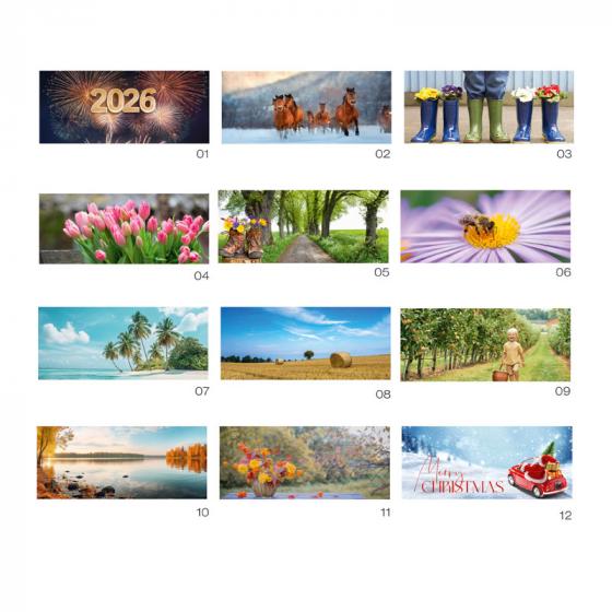 Calendrier de bureau 3 mois et mémo