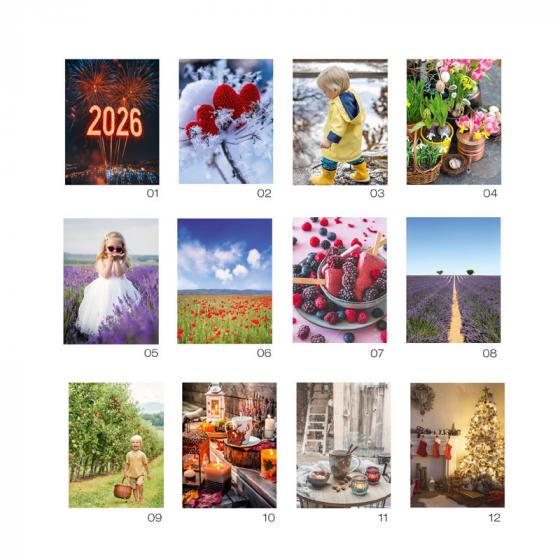 Calendrier de bureau mois en cours et mémo