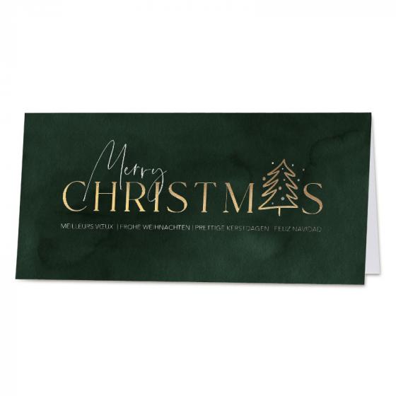 Carte de fin d'année 2026 message et sapin