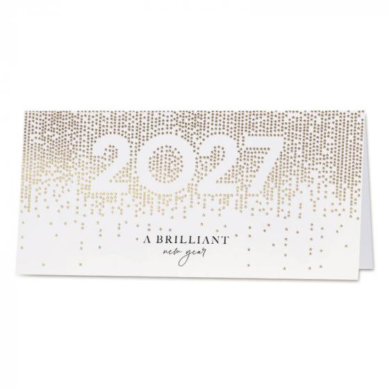Carte de fin d'année 2027 élégance en dorure à chaud