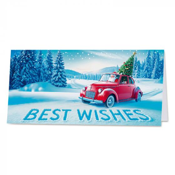 Carte de fin d'année père Noël humoristique