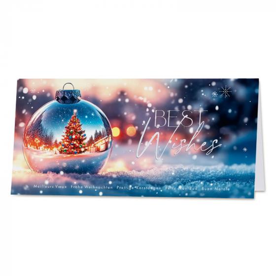 Carte de vœux boule de Noël 2026