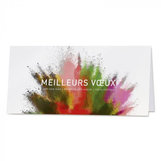Carte de vœux éclaboussure de peinture