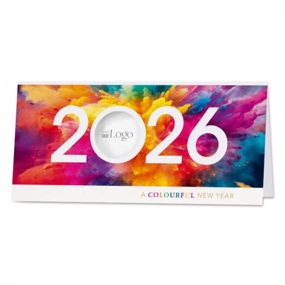 Carte de vœux entreprise 2026 moderne et colorée