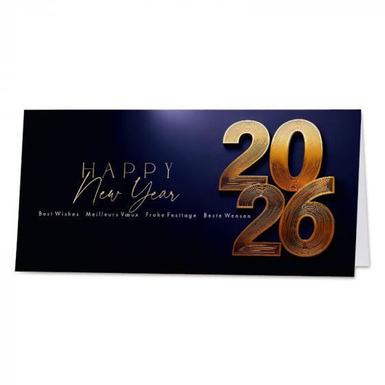 Carte de vœux entreprise dégradé de bleu