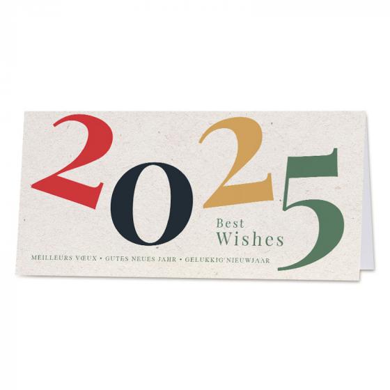 Carte de vœux pro colorée avec son calendrier annuel