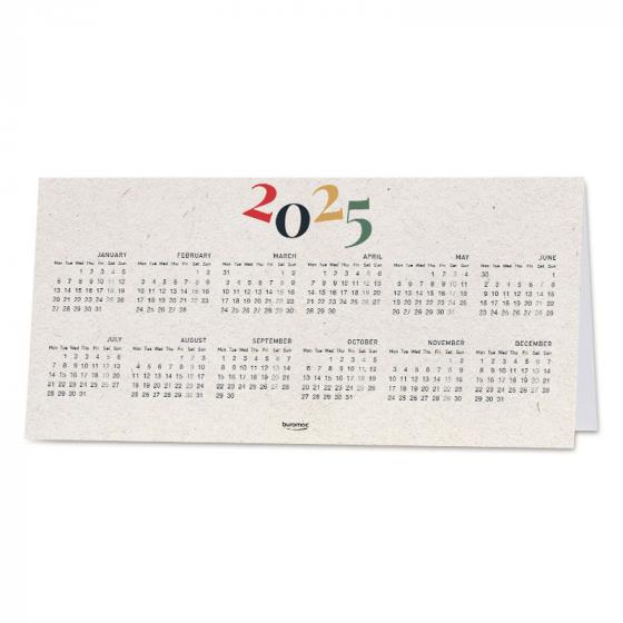 Carte de vœux pro colorée avec son calendrier annuel