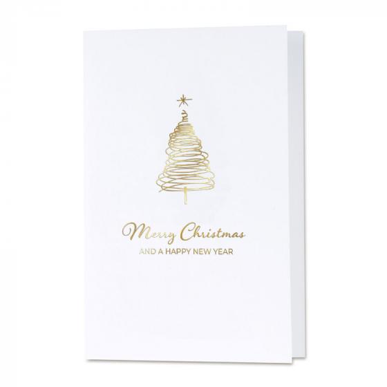 Carte de vœux sobre et dorure