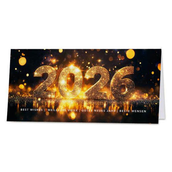 Carte de vœux société "2026" éclatant