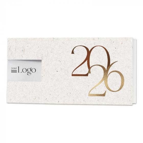 Carte de vœux société 2026 effet recyclé