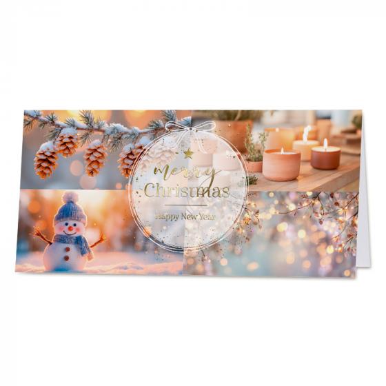 Carte joyeux Noël entreprise ambiance hivernale