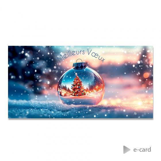 E-card entreprise boule de Noël 2026