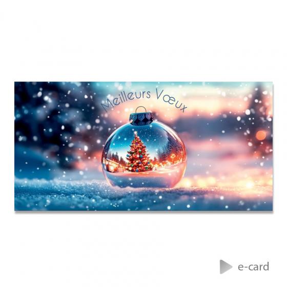 E-card entreprise boule de Noël 2026