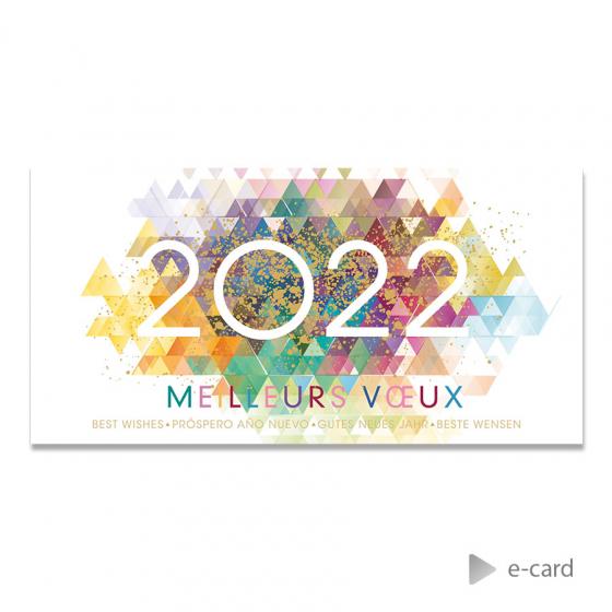 E-card mosaïque colorée