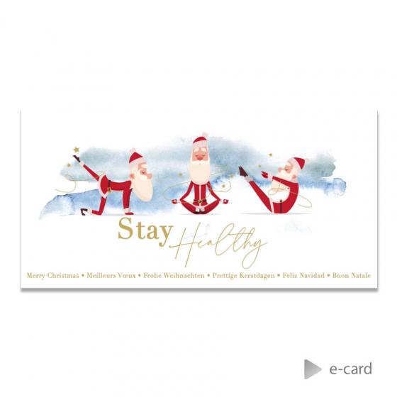 E-card pères Noël Stay Healthy