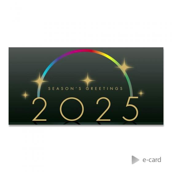 E-card professionnelle 2025 dorure sur fond noir 