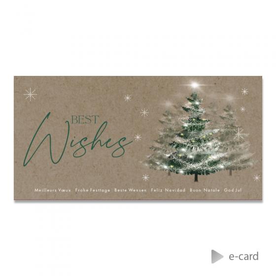 E-card sapin brillant