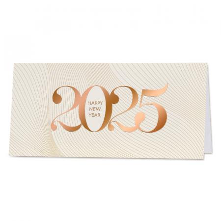 Carte de bonne année 2025 cuivrée entreprise