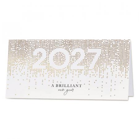 Carte de fin d'année 2027 élégance en dorure à chaud