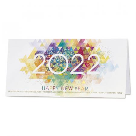 Carte de vœux 2022 mosaïque colorée