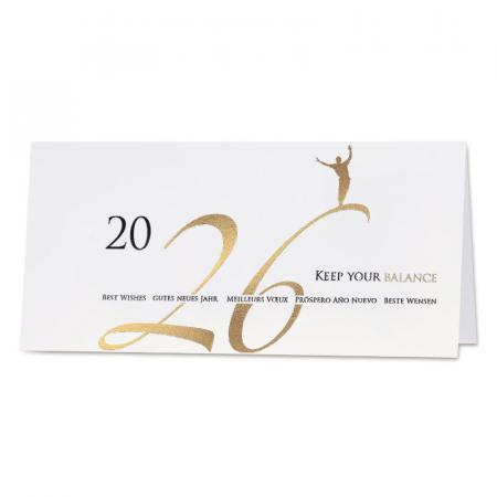Carte de vœux entreprise 2026 design noir et or