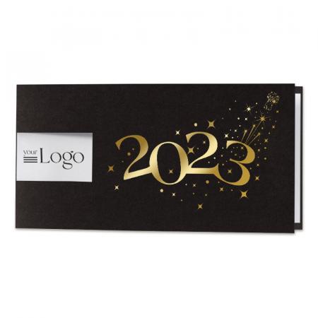 Carte de vœux feux d'artifice 2023