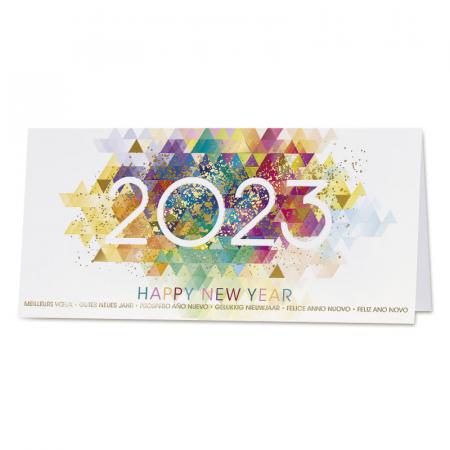 Carte de vœux mosaïque de couleurs