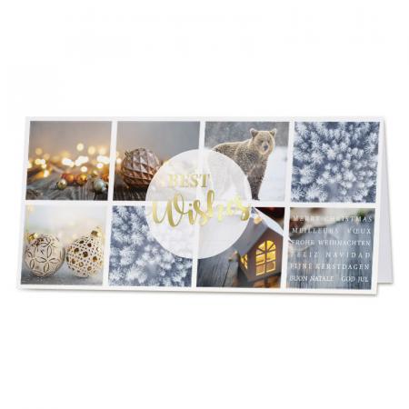 Carte de vœux photos hivernales
