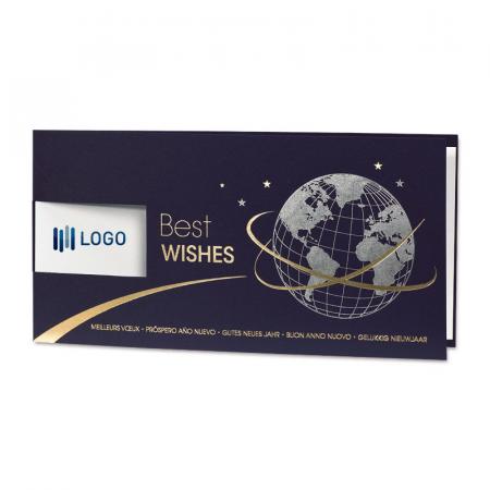 Carte de voeux professionnelle 2021 globe 