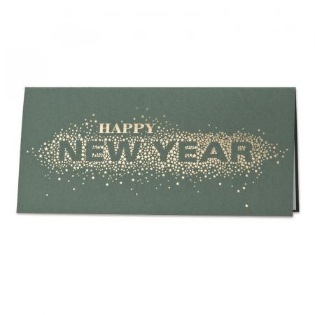 Carte de vœux professionnelle Happy New Year étoilée