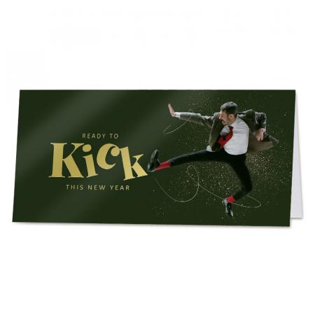 Carte de vœux "Ready to kick this new year"