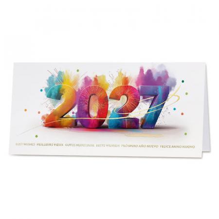 Carte de vœux société 2027 tout en couleur