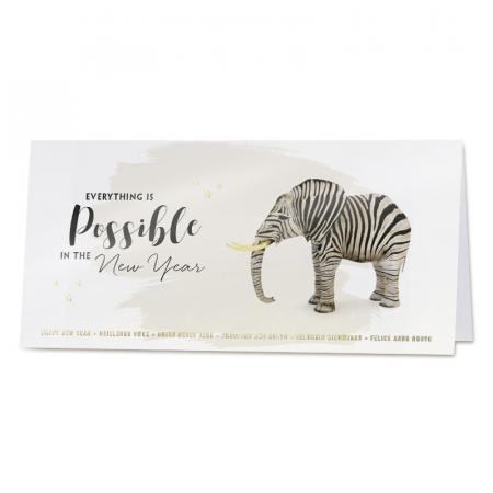 Carte éléphanteau zébré