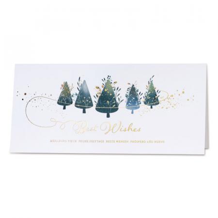 Carte "Envolée de sapins"