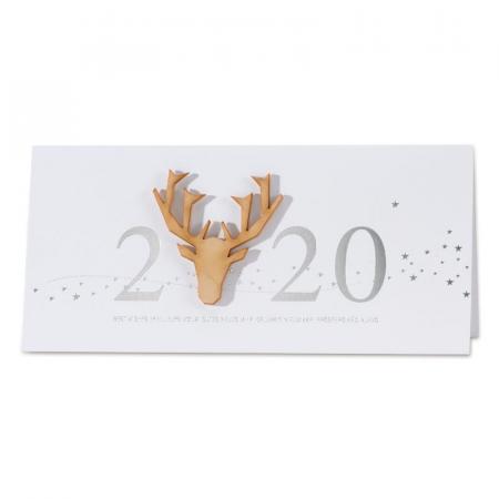Carte étoilée et cerf bois