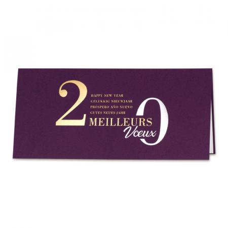 Carte mauve au message international