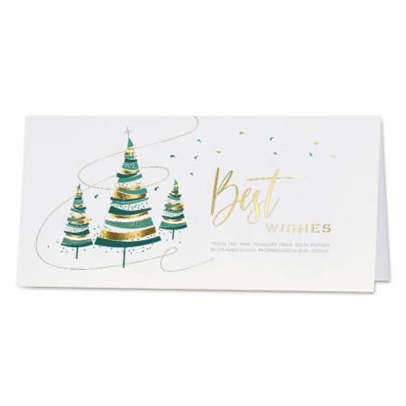 Jolie carte sapins de Noël