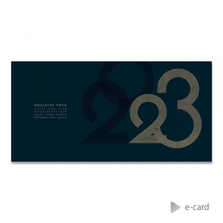 E-card 2023 dorure texturée