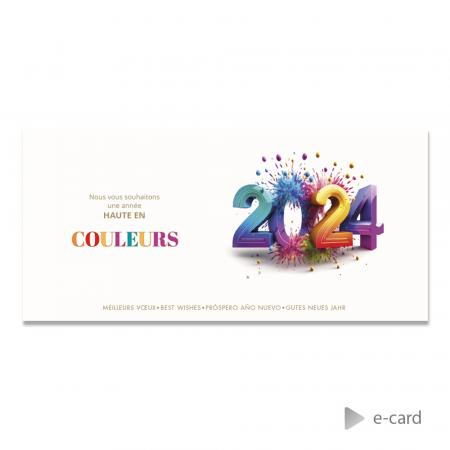 E-card 2024 explosion de couleurs - Anglais