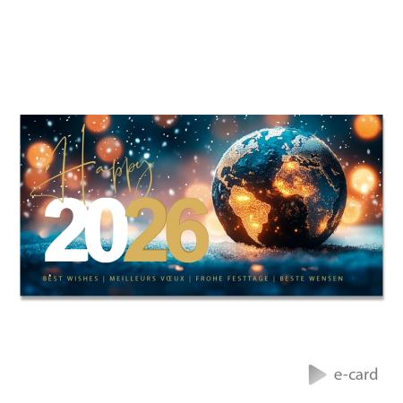 E-card bonne année 2026 vœux pro à l'international 