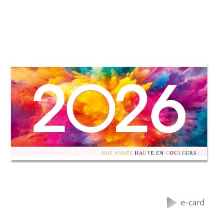 E-card entreprise 2026 explosion de couleurs 