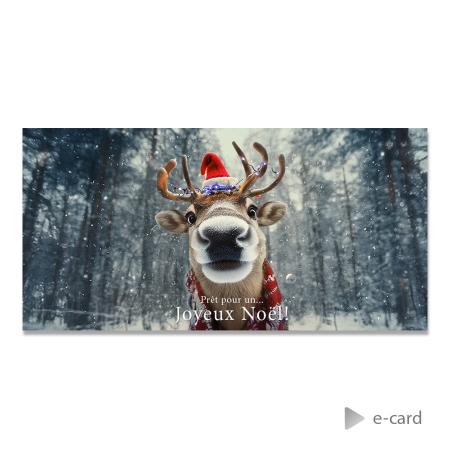 E-card entreprise 2026 renne humouristique