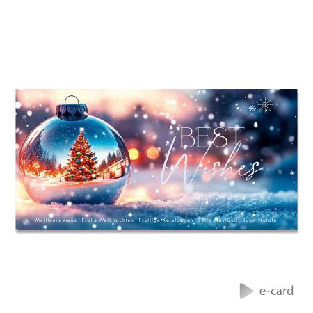 E-card entreprise boule de Noël 2026