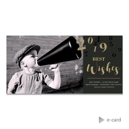 E-card garçon et son porte-voix
