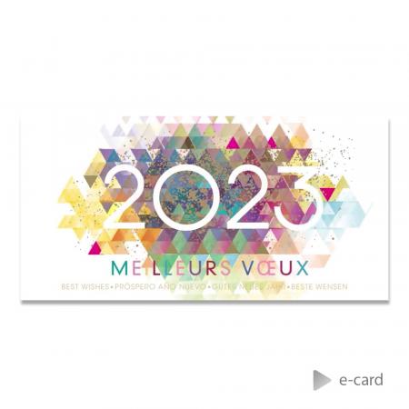 E-card mosaïque de couleurs Francophone