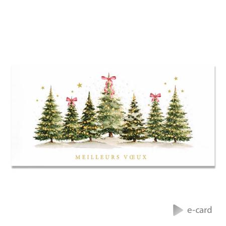 E-card société sapin de Noël intemporel